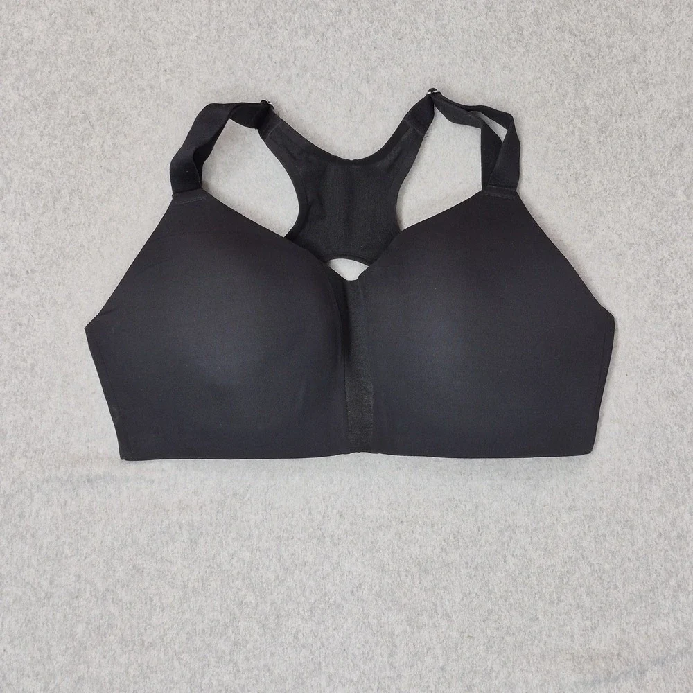 Nike Women Bra 38E Black DRI FIT Lightly Lined Underwired Strap Adjustable